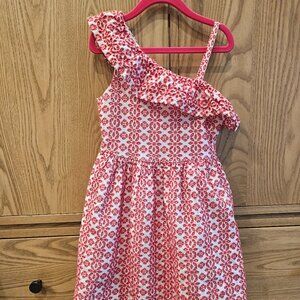 Size 7 Girls Janie and Jack red/white Eyelit dress